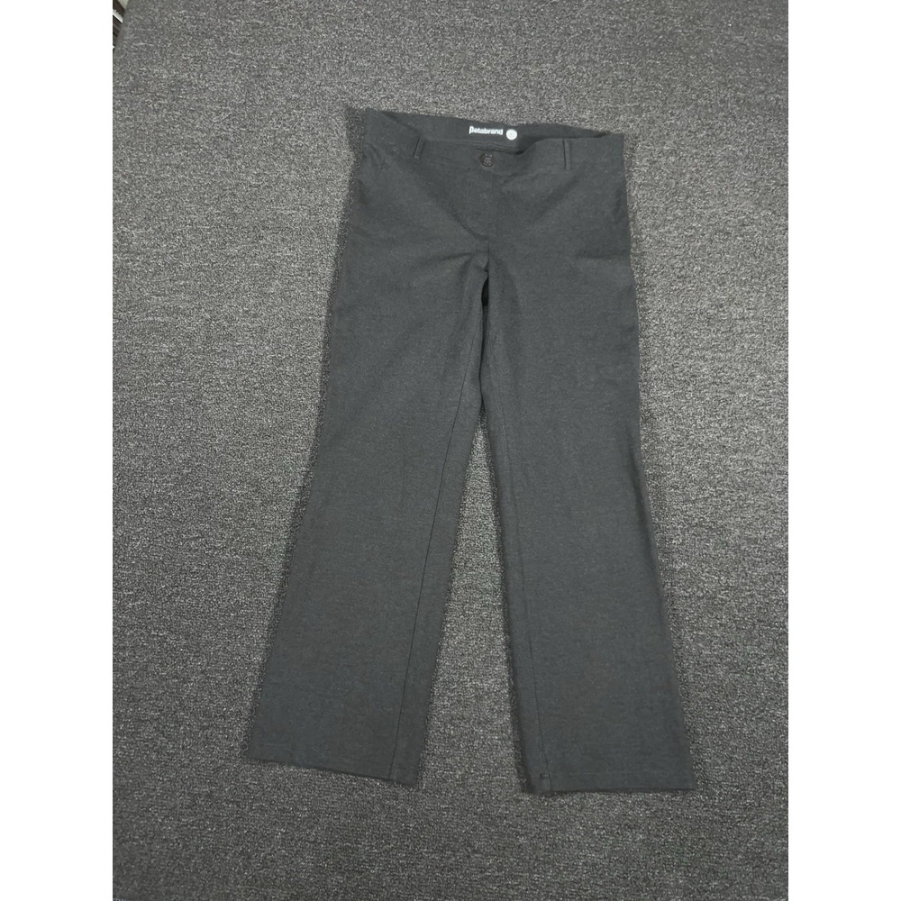 Betabrand Classic Yoga Dress Pants Women Petite Large Gray Stretch Casual Dress